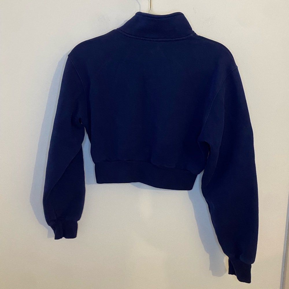 Aritzia Tna Cozy AF SET 1/4 Zip Pullover Sweatshirt & Sweatpants Navy - Picture 4 of 11